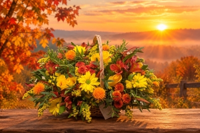 Autumn Sunrise Basket
