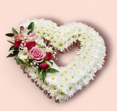 Based pink open heart