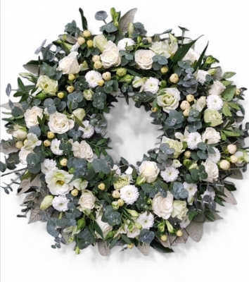 Eucalyptus and Rose wreath