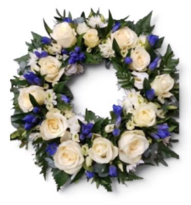 White and Blue wreath