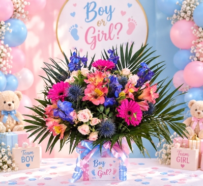 Gender reveal bouquet