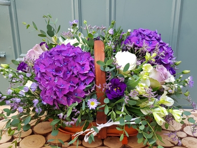 Purple and White basket