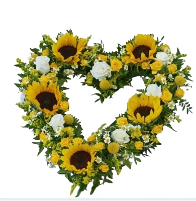 Sunflower open heart