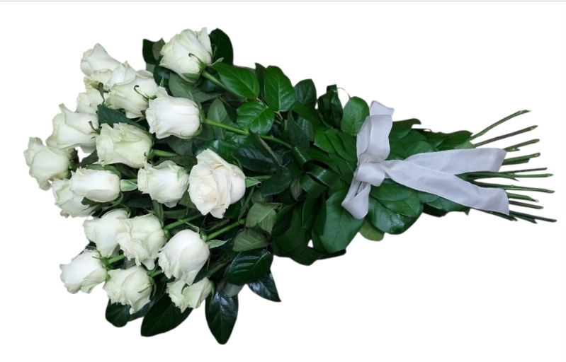 White Rose casket arrangement