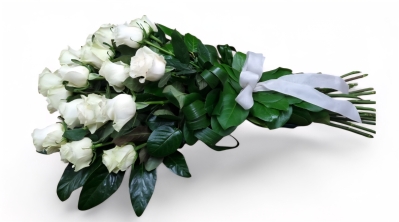 White Rose casket arrangement