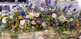 Pastel Casket Spray
