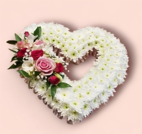 Based pink open heart