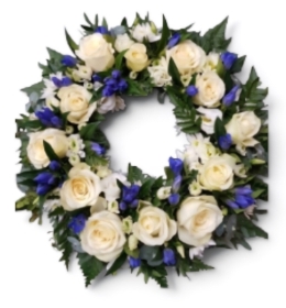 White and Blue wreath