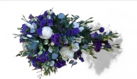 Purple and white tear drop spray
