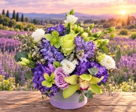 Lilac and Lime Hat Box