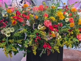 Bright Cheery Casket Spray