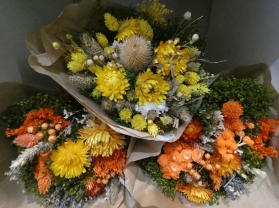 Dried Forever Flower Basket Arrangement