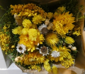 Dried Forever Flower Basket Arrangement