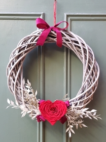 Everlasting preserved red rose wreath