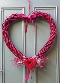 Everlasting preserved red rose wreath