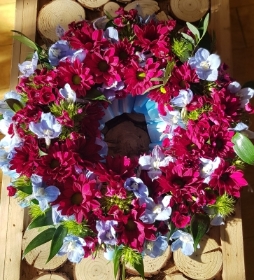 football colours wreath