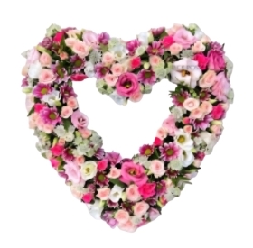 Soft pinks Open heart