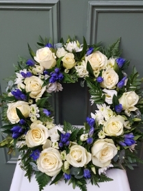 White and Blue wreath